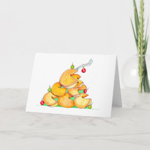Cartão De Festividades Fortune Cookie Christmas Tree