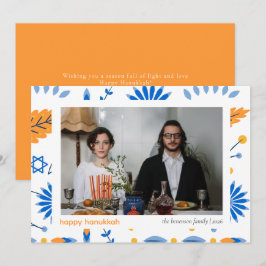 Cartão De Festividades Foto 1 Elegante Minimalista Feliz Família Hanukkah