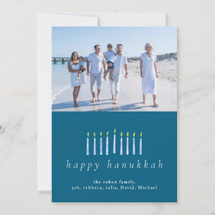 Cartão De Festividades Foto 1 Elegante Minimalista Feliz Família Hanukkah