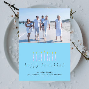 Cartão De Festividades Foto 1 Elegante Minimalista Feliz Família Hanukkah