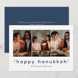 Cartão De Festividades Foto 3 da família Mínima Elegante de Hanukkah Feli