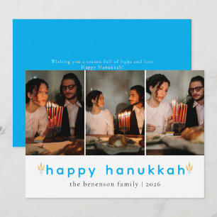 Cartão De Festividades Foto 3 da família Mínima Elegante de Hanukkah Feli