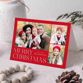 Cartão De Festividades Foto 4 de Natal feliz moderno