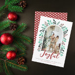 Cartão De Festividades Foto alegre da Folhagem da Arch Berries de Natal<br><div class="desc">Cartão de Férias de Folhagem de Natal Joyful Arch Berries</div>
