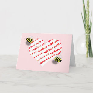 Cartão De Festividades Foto "Bee My Namorados"