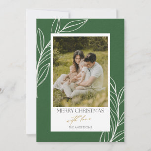 Cartão De Festividades Foto botânica folhas verdes nome da família elegan