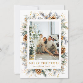 Cartão De Festividades Foto Botânica Moderna Feliz Natal