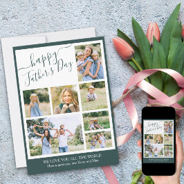 Cartão De Festividades Foto Colagem Feliz Dia de os pais 7 Imagem