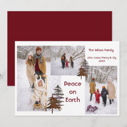 Cartão De Festividades Foto: Colagem Rustic Snow Outdoor Peace na Terra
