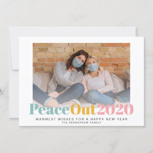 Cartão De Festividades Foto Colorida de 2020 para a Paz de Ano Novo