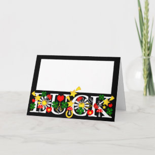 Cartão De Festividades Foto com sorte Ano Novo/Festa/Aniversário/Cartão d