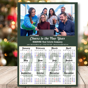 Cartão De Festividades Foto Comercial do Calendário Verde 2026 do Modern