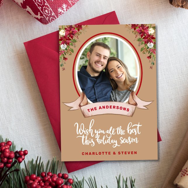 Cartão De Festividades Foto da Caligrafia de Natal Elegante na Rússia (Criador carregado)