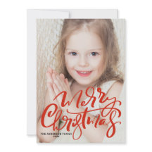 Foto da Caligrafia Moderna Vermelha Feliz Natal