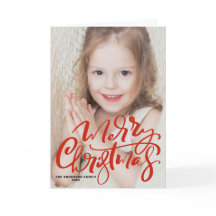 Foto da Caligrafia Moderna Vermelha Feliz Natal