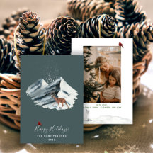 Foto da cena da montanha de inverno no Natal elega