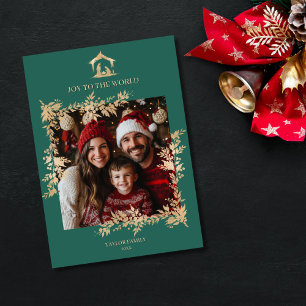 Cartão De Festividades Foto da Cena Religiosa de Natal