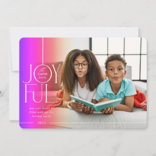 Cartão De Festividades FOTO DA FAMÍLIA 2024 elegante tipo arco-íris moder