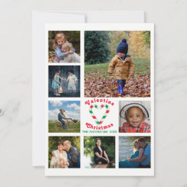 Cartão De Festividades Foto da família de 8 fotos ✨ colagem Natal