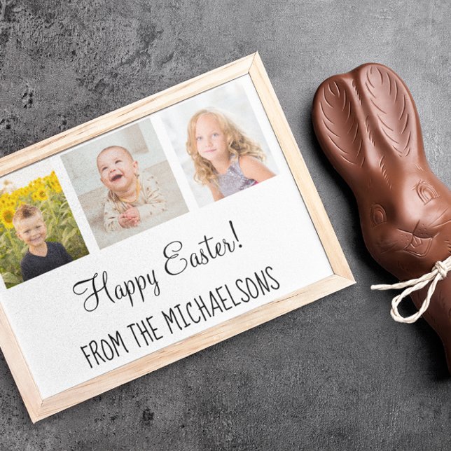 Cartão De Festividades Foto da família de felzs pascoa (Criador carregado)