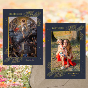 Cartão De Festividades Foto da família de ressurreição de Jesus, Páscoa c