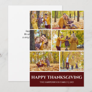 Cartão De Festividades Foto da família Elegant Modern Fall