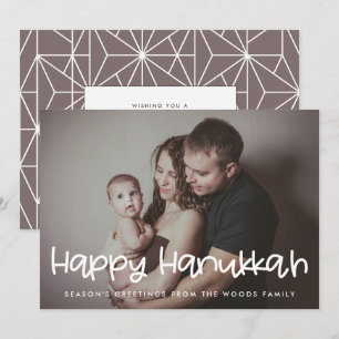 Cartão De Festividades Foto da Família Feliz Hanukkah
