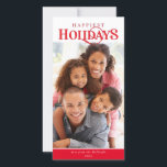 Cartão De Festividades FOTO DA FAMÍLIA - moderna tipografia simples verme<br><div class="desc">por kat massard >> kat@simplysweetPAPERIE.com <<< Enviar e enviar mensagem especial extra com estilo e pizzazz este ano... Personalizado com seus detalhes e fotos meus produtos de férias modernos certamente se destacarão do elogio que seus amigos e familiares receberão nesta temporada e farão uma lembrança especial que será apreciada muito...</div>