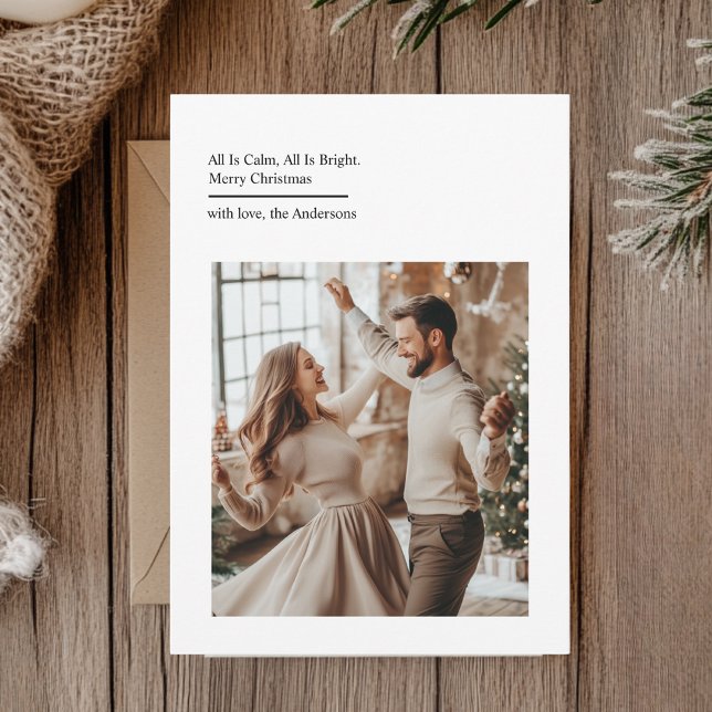 Cartão De Festividades Foto da família moderna | Tudo Está Calmo Tudo Est (Criador carregado)