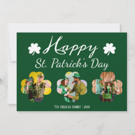 Cartão De Festividades Foto da família "Shamrocks" de Dia de São Patrício