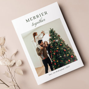 Cartão De Festividades Foto da família simples - Feliz Natal