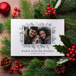 Cartão De Festividades Foto da Folhagem de Natal