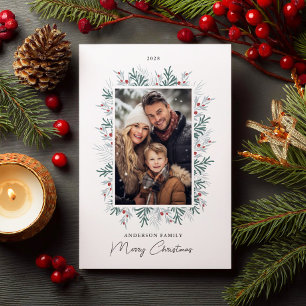 Cartão De Festividades Foto da Folhagem de Natal