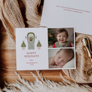 Cartão De Festividades Foto da porta de Natal