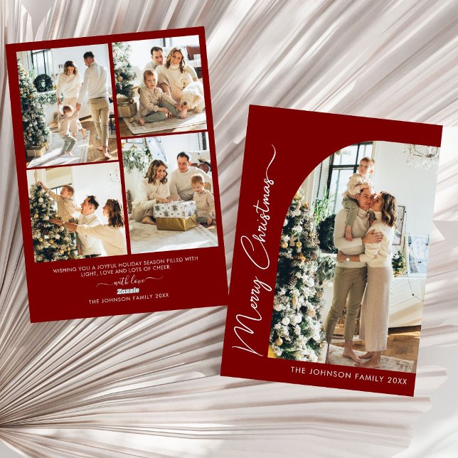 Cartão De Festividades Foto da Tipografia Elegante Moderna Feliz Natal (Criador carregado)