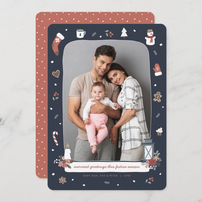 Cartão De Festividades Foto da Vila Nórdica de Natal (Frente/Verso)