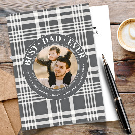 Cartão De Festividades Foto da Xadrez Buffalo do Melhor Pai Nunca Dia de 