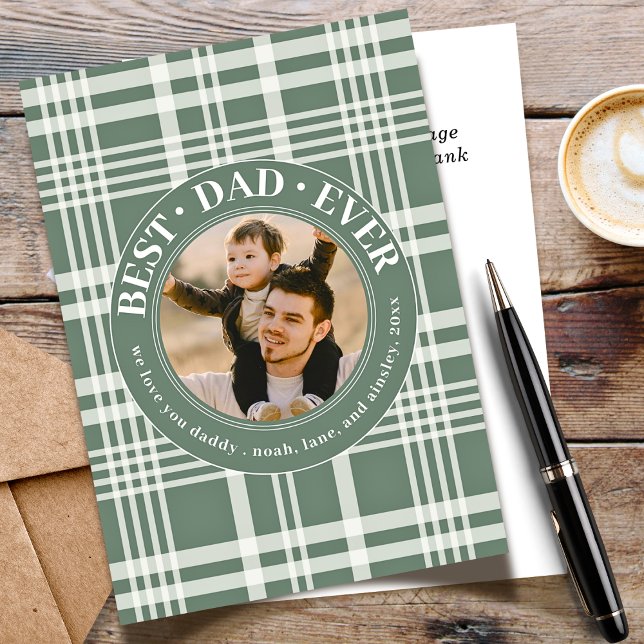 Cartão De Festividades Foto da Xadrez Buffalo do Melhor Pai Nunca Dia de  (Criador carregado)