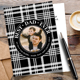 Cartão De Festividades Foto da Xadrez Buffalo do Melhor Pai Nunca Dia de 