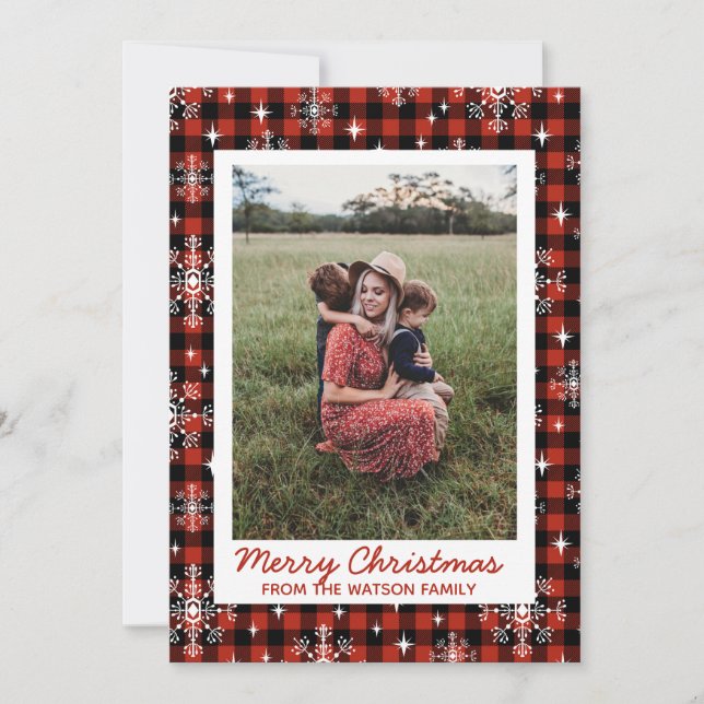 Cartão De Festividades Foto da Xadrez de Natal (Frente)