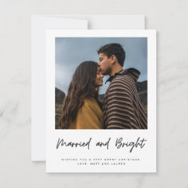 Cartão De Festividades Foto da Xadrez do Casal recém-casada do Bright