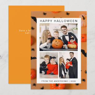 Cartão De Festividades Foto de 3 Halloween feliz, moderno minimalista e f