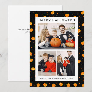 Cartão De Festividades Foto de 3 Halloween feliz, moderno minimalista e f