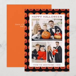 Cartão De Festividades Foto de 3 Halloween feliz, moderno minimalista e f