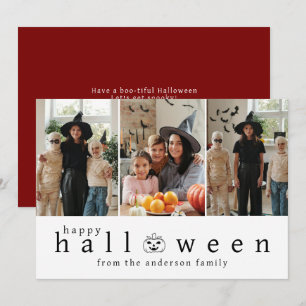 Cartão De Festividades Foto de 3 Halloween feliz, moderno minimalista e f