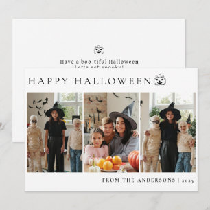Cartão De Festividades Foto de 3 Halloween feliz, moderno minimalista e f