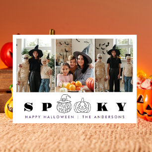 Cartão De Festividades Foto de 3 Halloween feliz, moderno minimalista e f