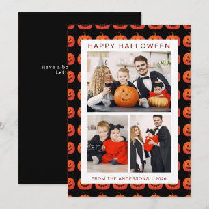 Cartão De Festividades Foto de 3 Halloween feliz, moderno minimalista e f