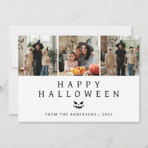 Cartão De Festividades Foto de 3 Halloween feliz, moderno minimalista e f