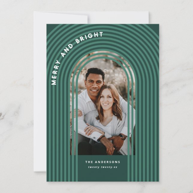 Cartão De Festividades Foto de abstrato geométrica colorida moderna (Frente)